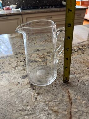 Vintage glass milk jug.